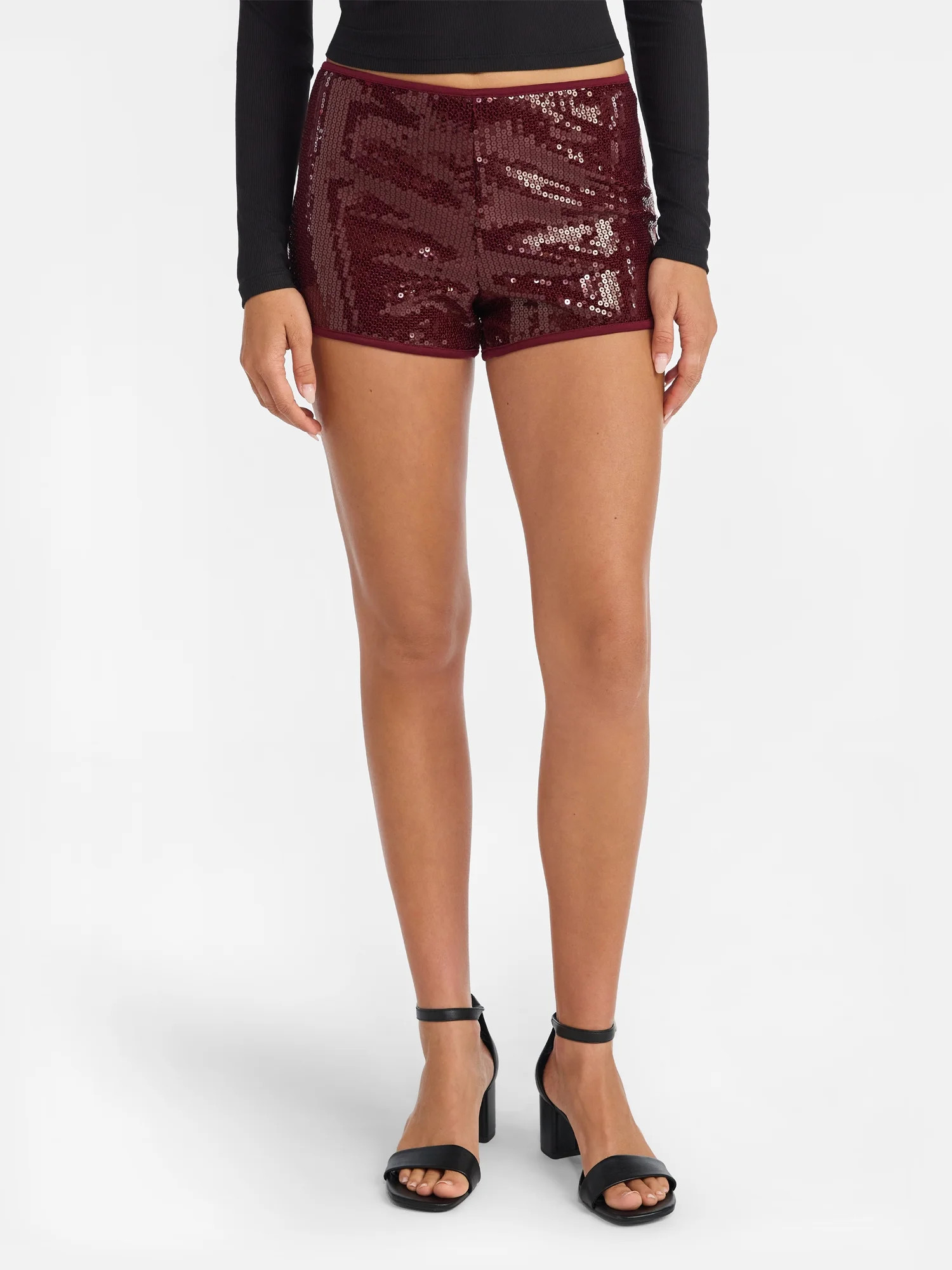 No Boundaries Sequin Hot Shorts, 2.5'' Inseam, Women's | Walmart (US)