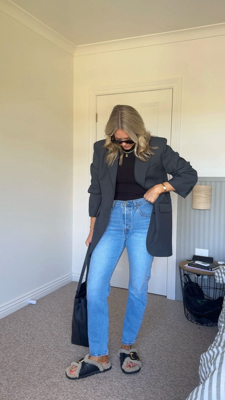 The blazer you all need with elastic sleeves - genius! I’m in a 12/30 in the jeans and a 12 in the blazer x

#LTKstyletip #LTKaustralia #LTKautumn