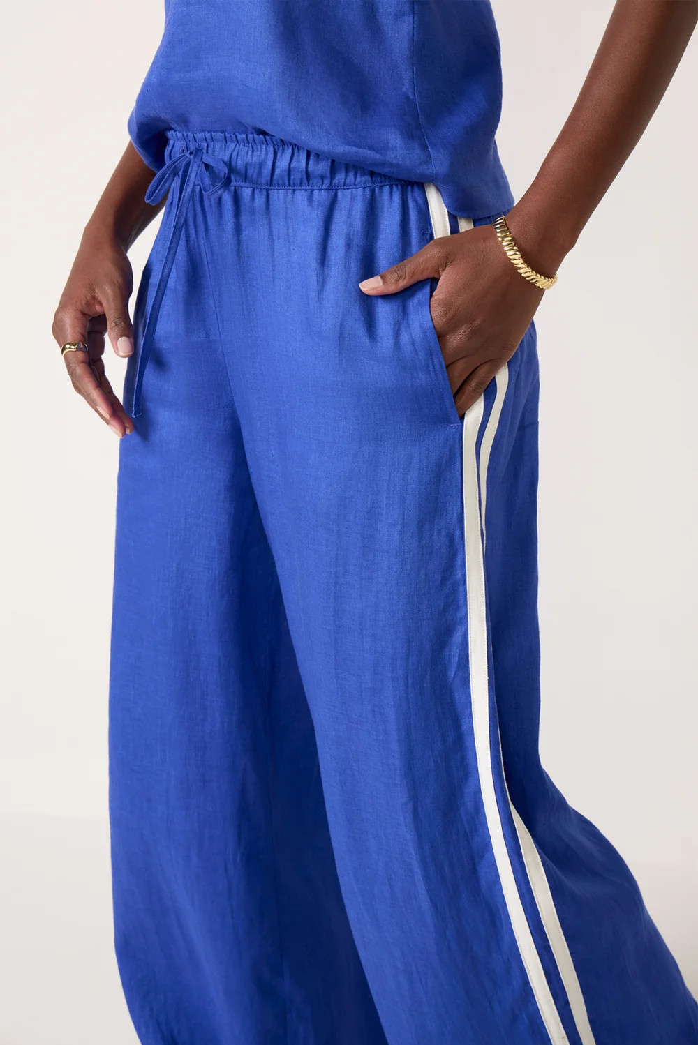 Leah Linen Track Pant | Evereve