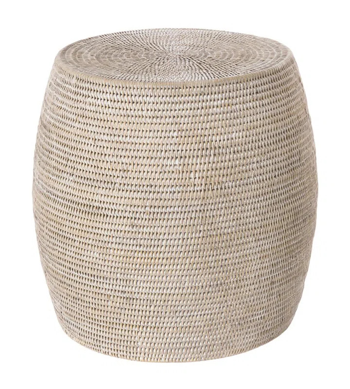 Everard Rattan Accent Stool | Wayfair North America