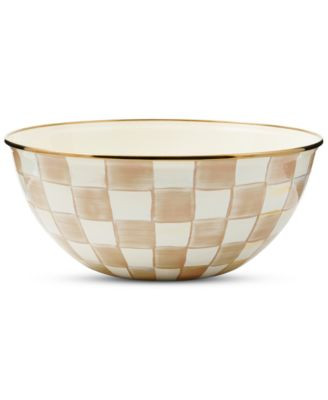 Mackenzie-Childs Mocha Check Large Everyday Bowl, 128-oz. - Macy's | Macy's