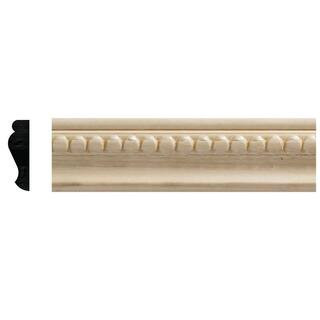 1159 3/8 in. x 1-1/4 in. x 96 in. White Hardwood Embossed Bead Trim Panel Moulding | The Home Depot