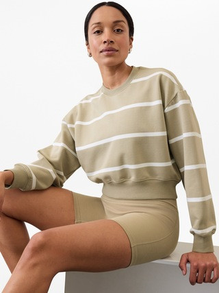 Heavyweight Terry Crop Crew Sweatshirt | Athleta