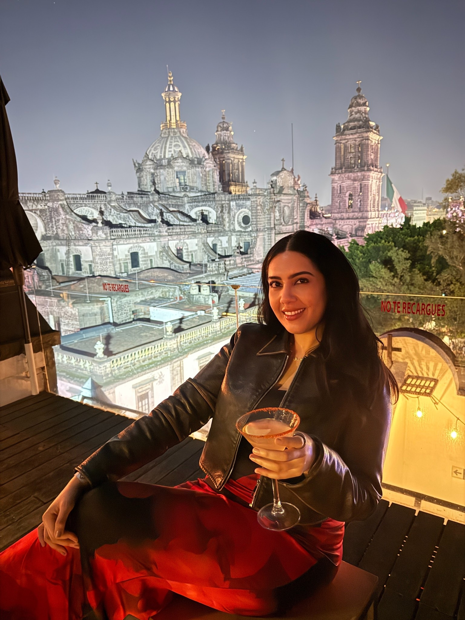 Mexico City rooftop night vibes 🌙🍸
Wearing a maxi skirt from Amazon paired with a Tilly’s cropped faux leather jacket stylish, comfortable, and perfect for walking to dinner or rooftop drinks.
Finished with Le Monde Gourmand Chai Spice perfume, warm and sweet with a hint of spice perfect for travel nights and date-night energy ✨ 

#LTKFindsUnder100 #LTKBeauty #LTKHoliday