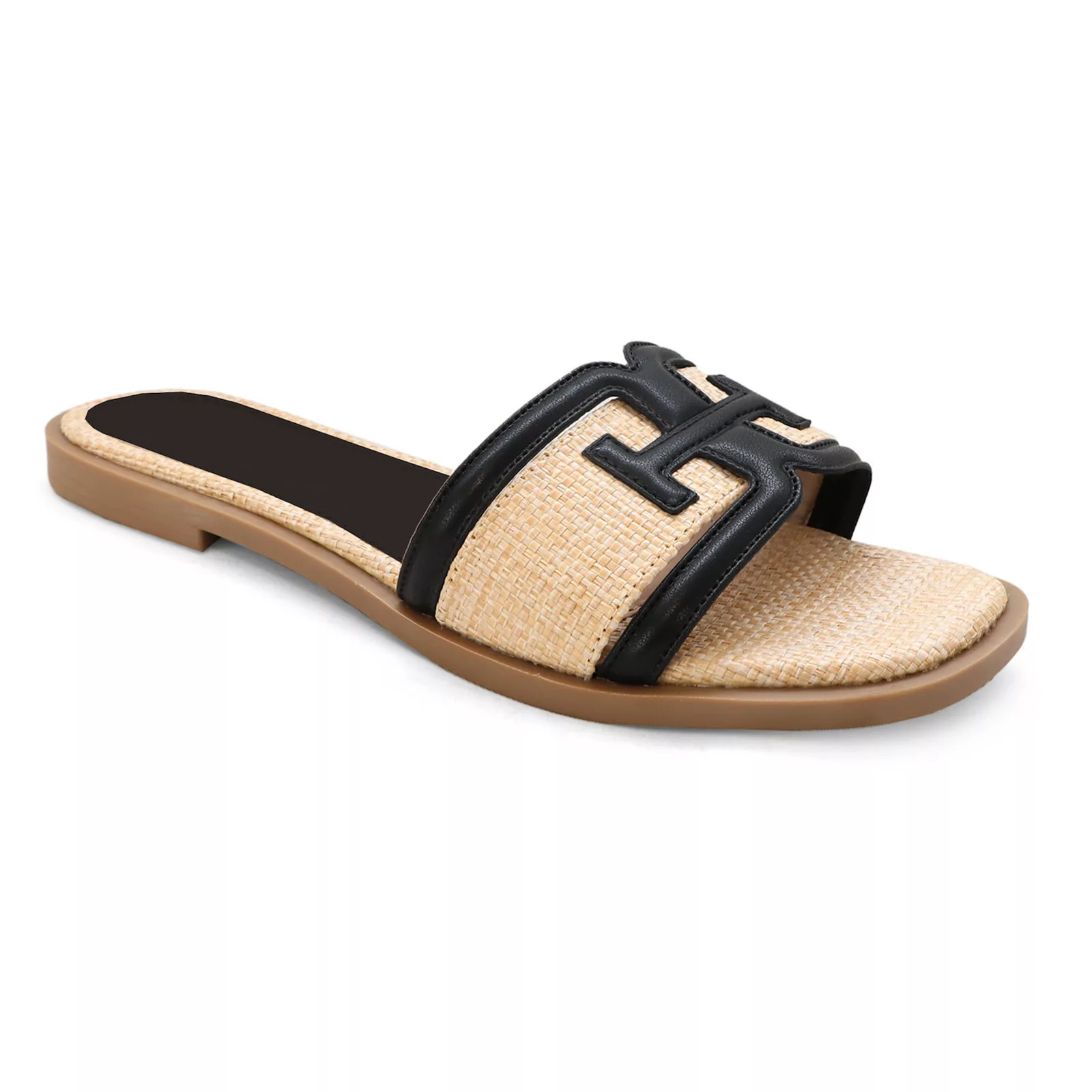 Yoki Slide Raffia H-Band Upper Women's Sandals | Kohl's