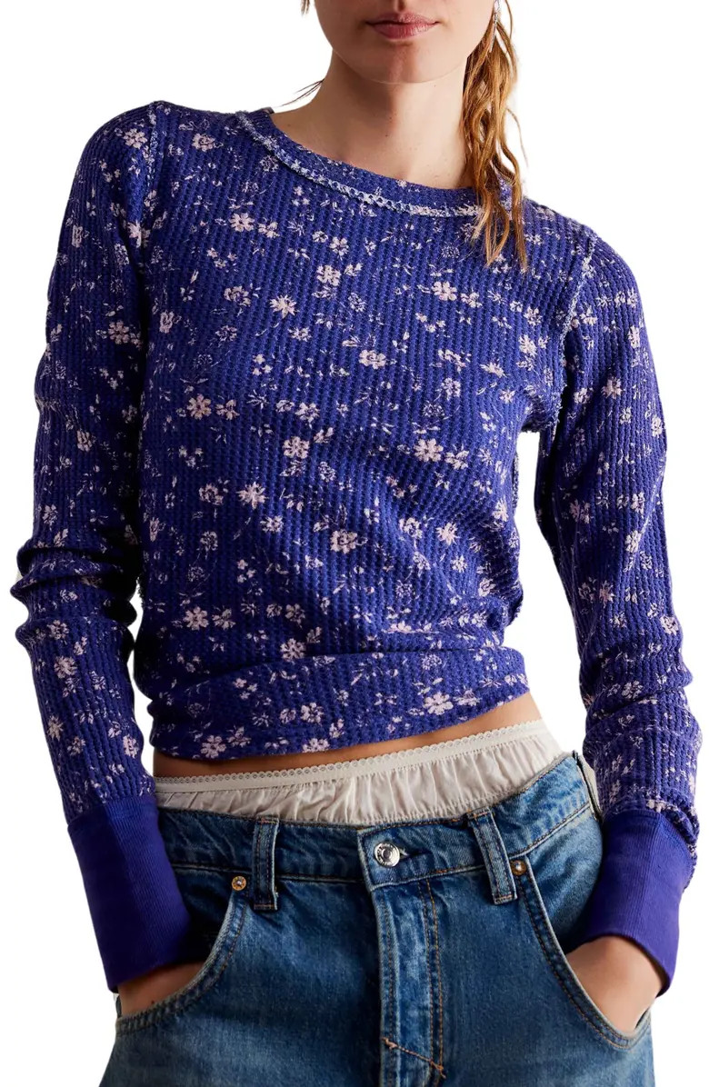 Free People Pretty Little Thermal Stitch Top | Nordstrom | Nordstrom