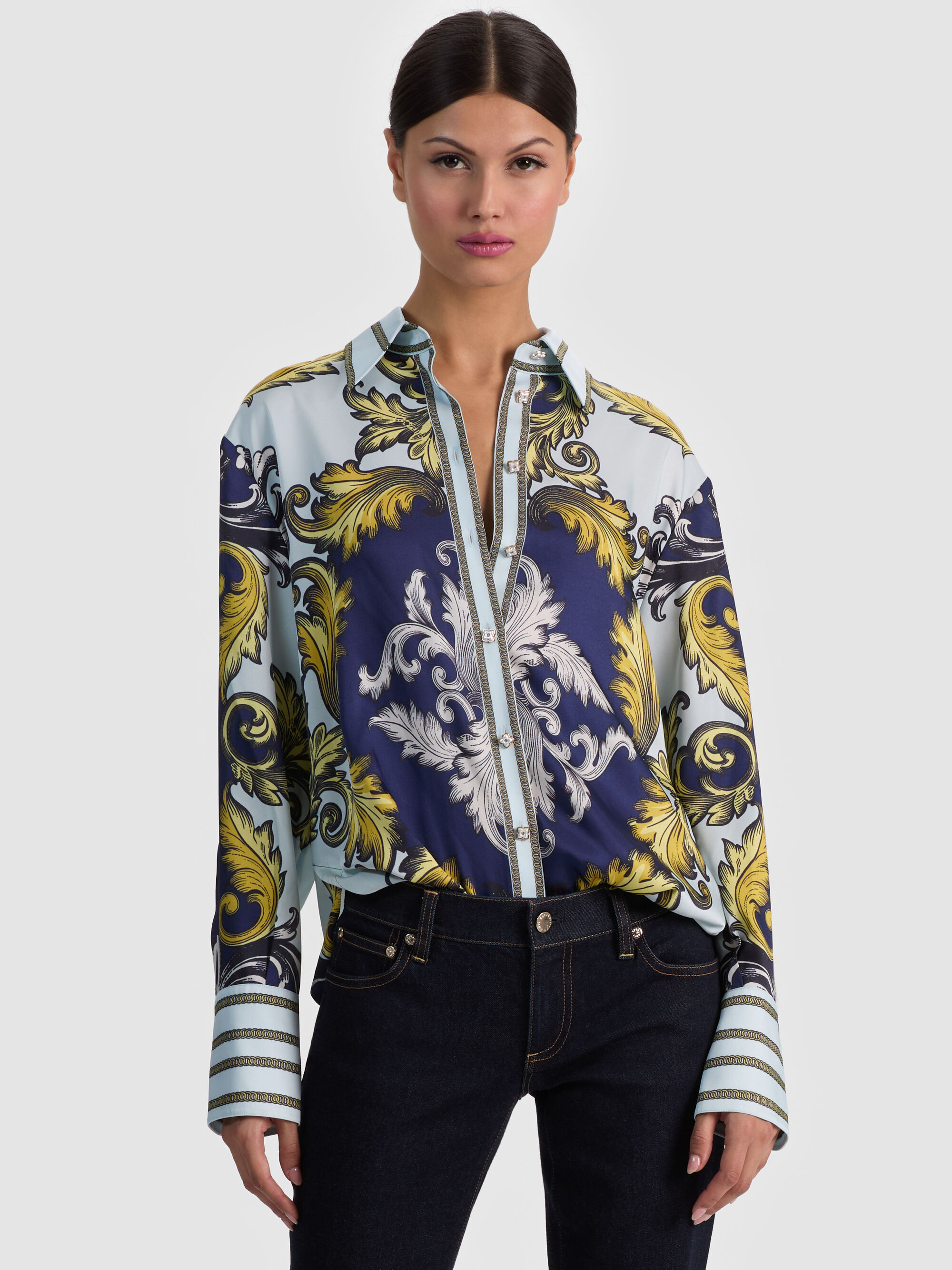 LANE OVERSIZED BUTTON DOWN | Alice + Olivia