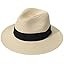 Lanzom Women Wide Brim Straw Panama Roll up Hat Fedora Beach Sun Hat UPF50+ | Amazon (US)