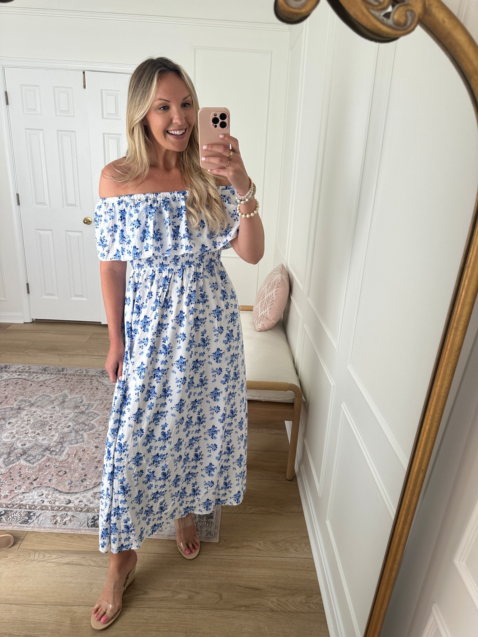 Off the should summer maxi - family photos dress - summer party dress - wearing a med 

#LTKParties #LTKStyleTip #LTKMidsize