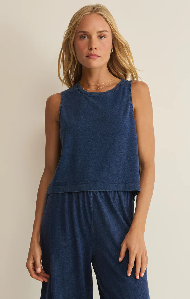 Sloane Jersey Denim Muscle Tank | Z Supply