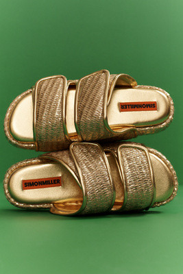 SIMONMILLER Cro Raffia Slide Sandals | Anthropologie (US)