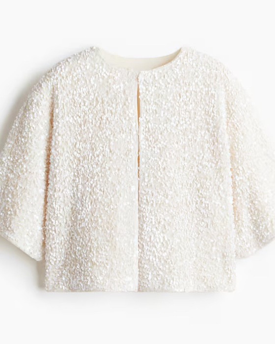 This sequin cardigan also comes in black. How cute for a bridal event? It  would also work with jeans, leather pants, or slacks; for Christmas, a holiday party, wedding, or NYE.  So many options! 


#weddingguest #handm #holidayoutfit #LTKWedding #bride #bridal #LTKU #LTKOver40 #sequin #cardigan 


#LTKHoliday #LTKFindsUnder50 #LTKStyleTip