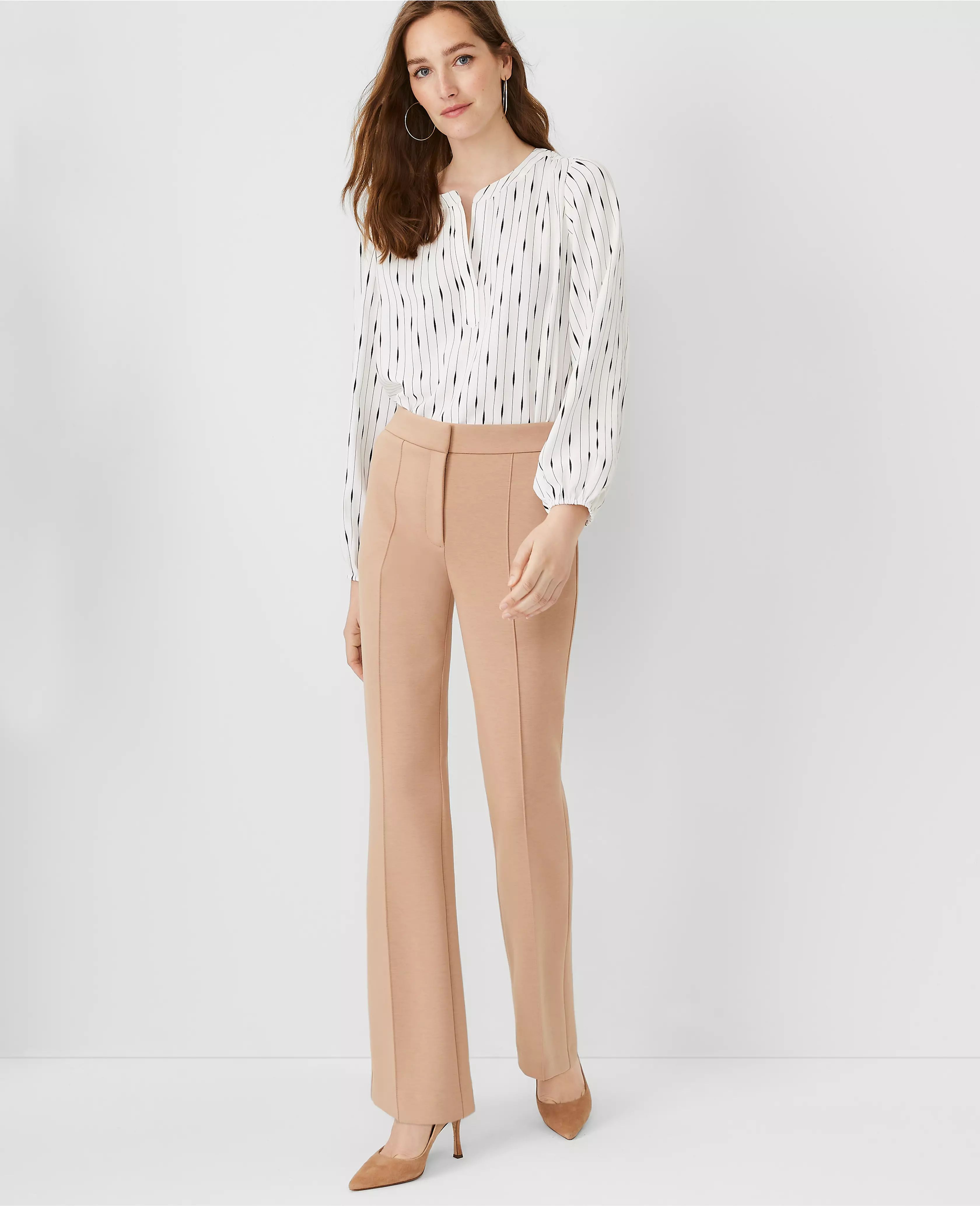 The Pintucked Trouser Pant in Double Knit | Ann Taylor (US)
