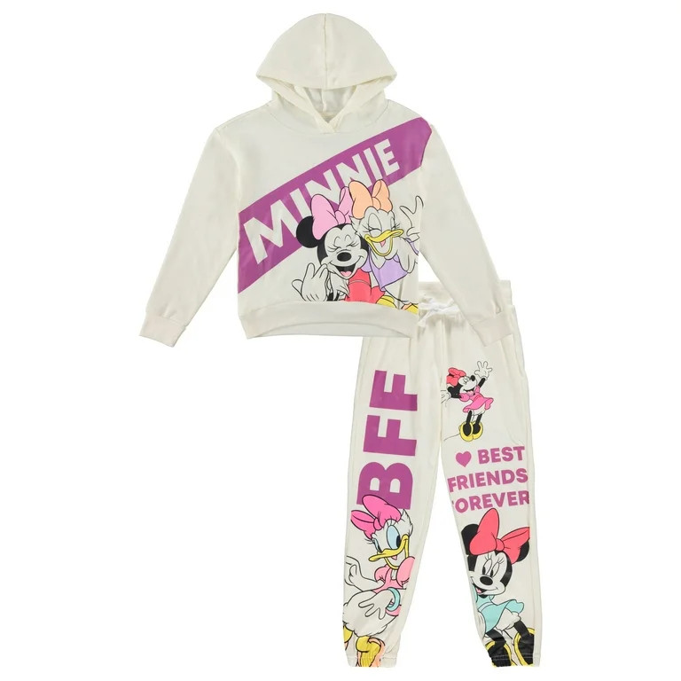 Disney Girls Minnie Mouse Hoodie and Jogger Clothing Set - Sizes 4-16 | Walmart (US)