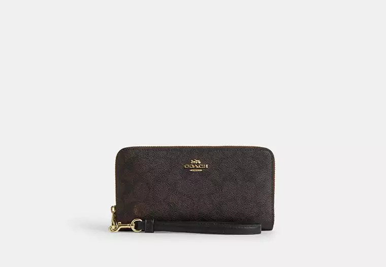 Long Zip Around Wallet In Signature Canvas | Coach Outlet US