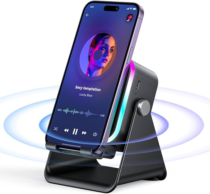 Induction Speaker with Phone Stand 5 in 1 Wireless Induction Bluetooth Audio for iPhone Android P... | Amazon (US)