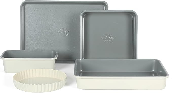 Sur La Table Kitchen Essential Carbon Steel Baking Pans Bakeware Set W/Premium PFA Free Grey Cera... | Amazon (US)