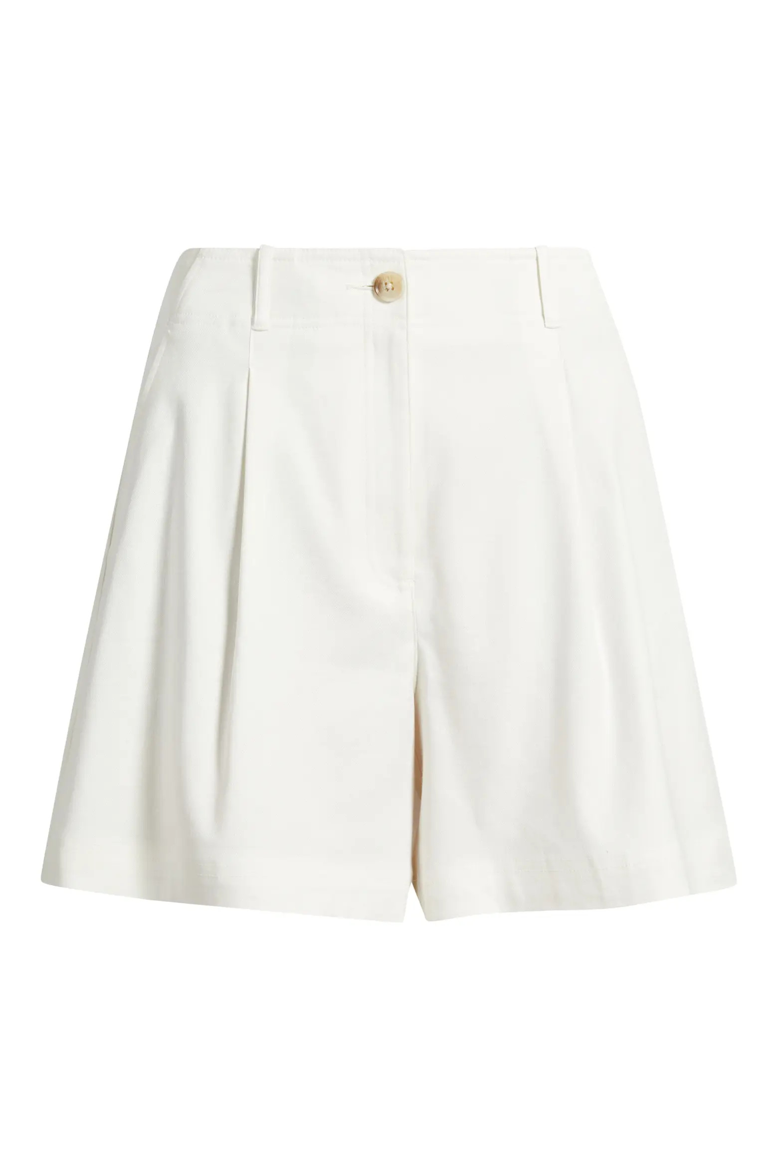 Pleated Linen Blend Shorts (Women) | Nordstrom | Nordstrom