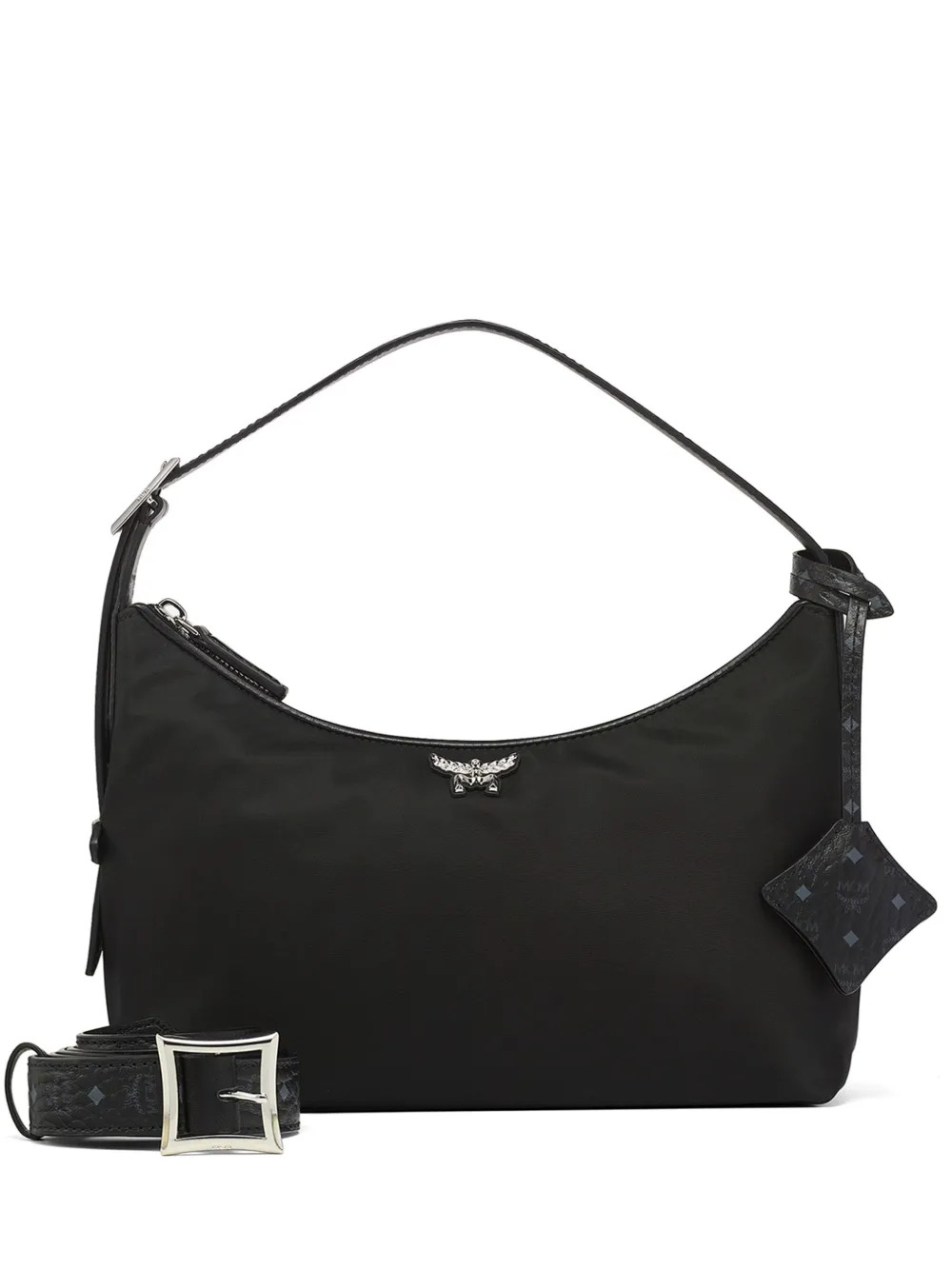 MCM Small Aren Shoulder Bag | Black | FARFETCH UK | Farfetch Global