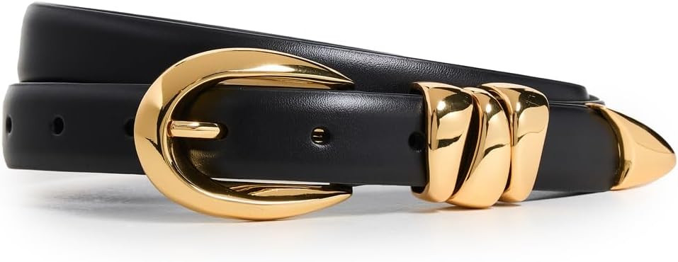 Madewell Women's Chunky Metal Leather Belt | Amazon (US)