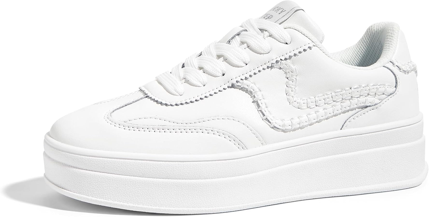 LUCKY STEP Women's Platform Fashion Sneakers Thick Sole Suede Genuine Leather Classic Rubber Gum ... | Amazon (US)