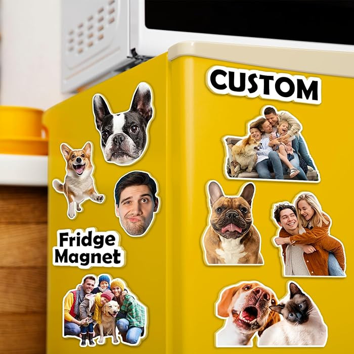 XRLSG Custom Magnets for Fridge Personalized Acrylic Shaped Refrigerator Magnet with Photo Pet Po... | Amazon (US)