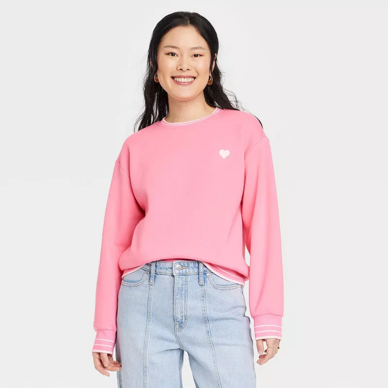 Women's Lounge Fleece Sweatshirt - A New Day™ | Target