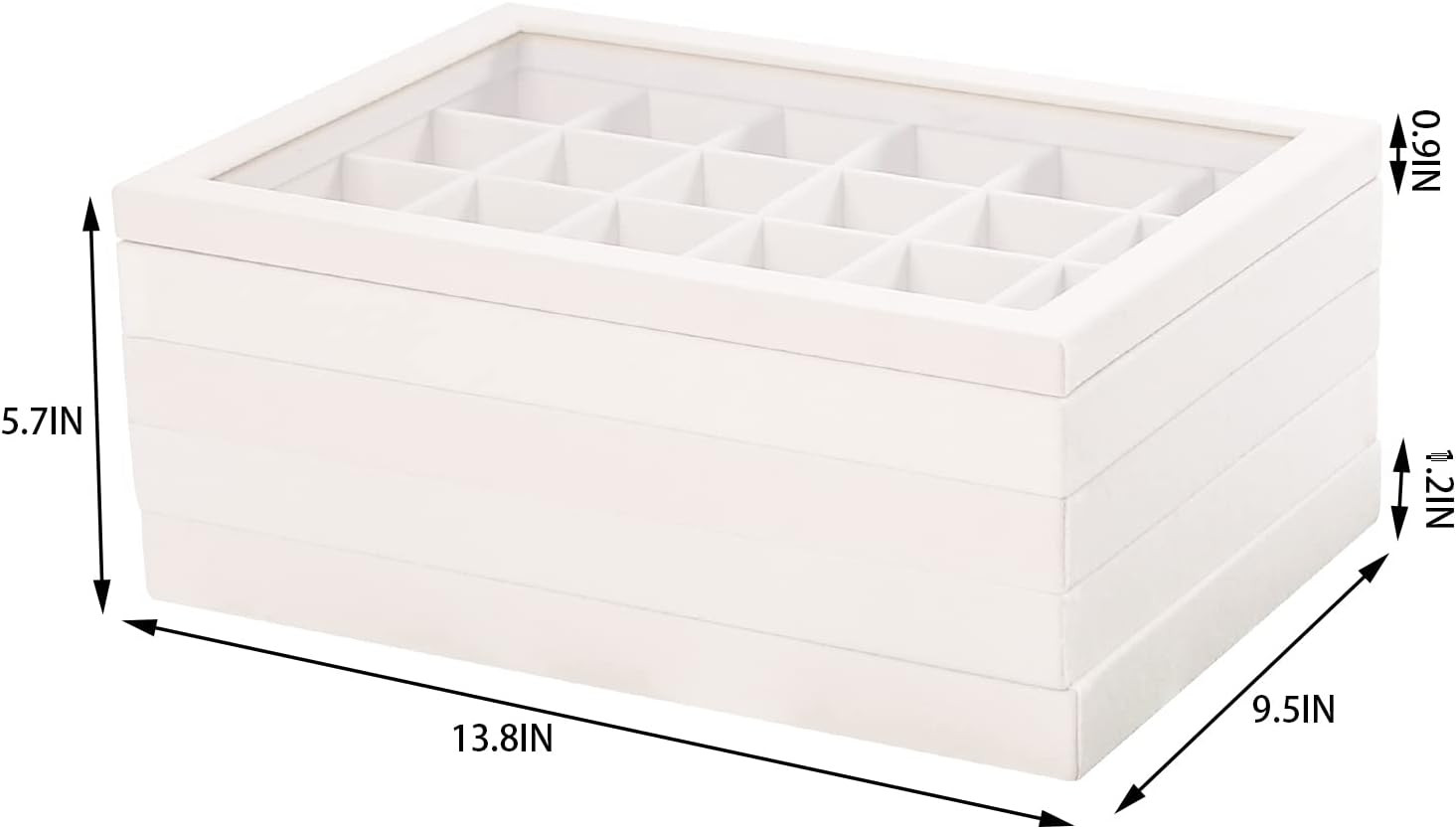 Coward Set of 5 Stackable Jewelry Organizer Tray Necklace Earring Box Storage Ring Bracelet Displ... | Amazon (US)