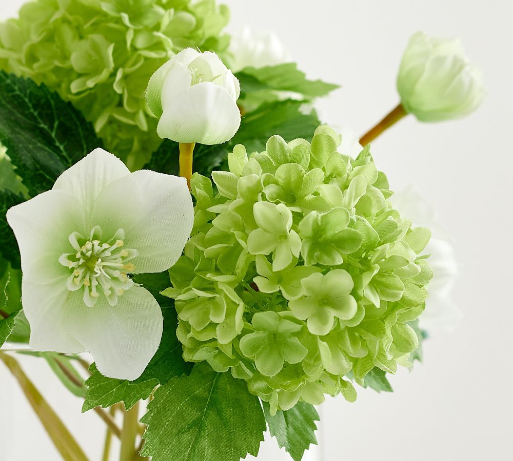Faux Snowball Floral Arrangement | Pottery Barn (US)