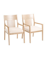 Set Of 2 North Side Upholstered Dining Arm Chairs | Marshalls