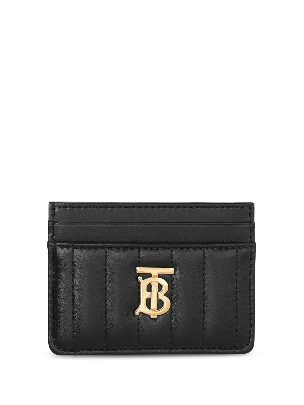 Burberry TB monogram-plaque Leather Cardholder | Black | FARFETCH UK | Farfetch Global