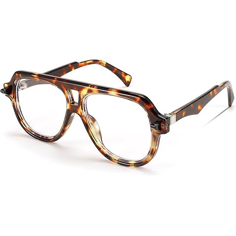 FEISEDY Blue Light Blocking Glasses Fake Nerd Clear Square Computer Lightweight Pilot Glasses Fra... | Amazon (US)