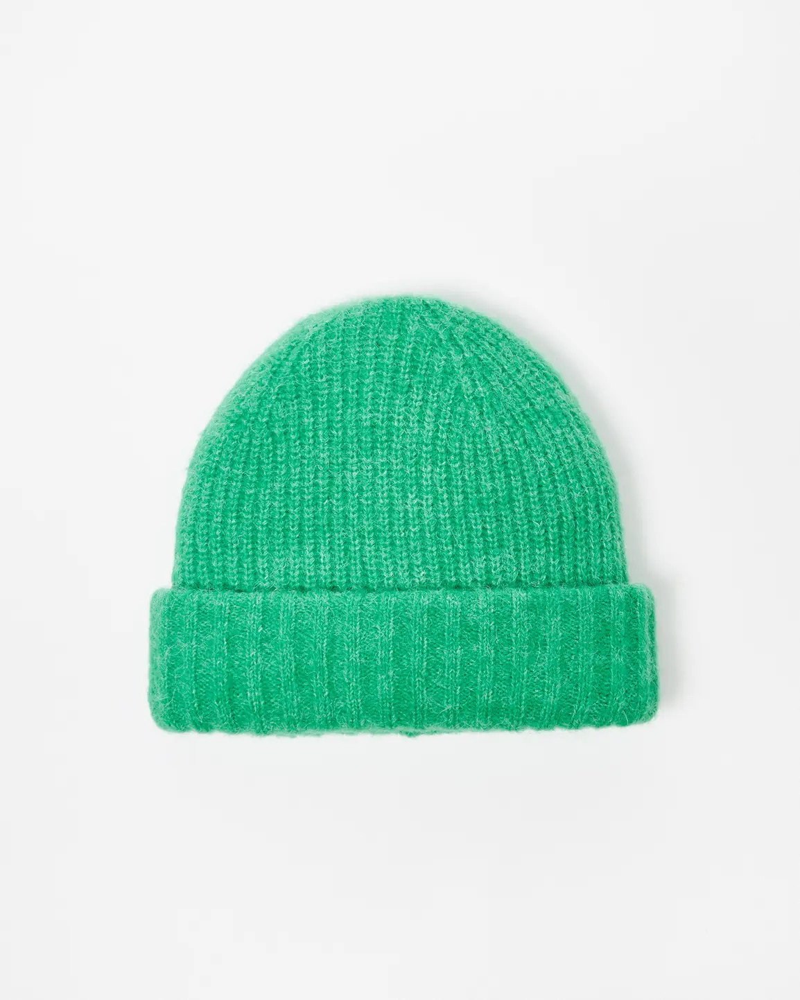 Double Rib Green Knitted Beanie Hat | Oliver Bonas US | Oliver Bonas (Global)