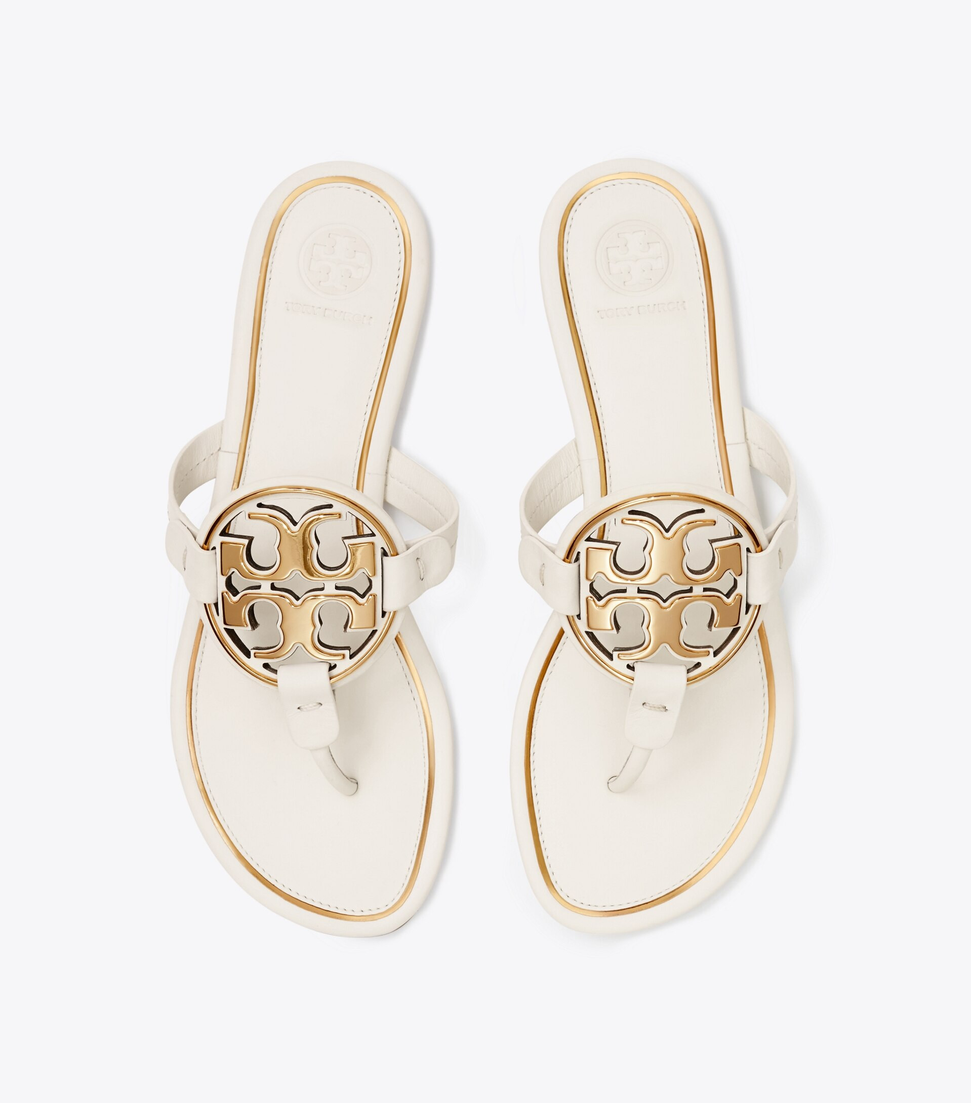 Miller Metal-Logo Sandal, Leather | Tory Burch (US)