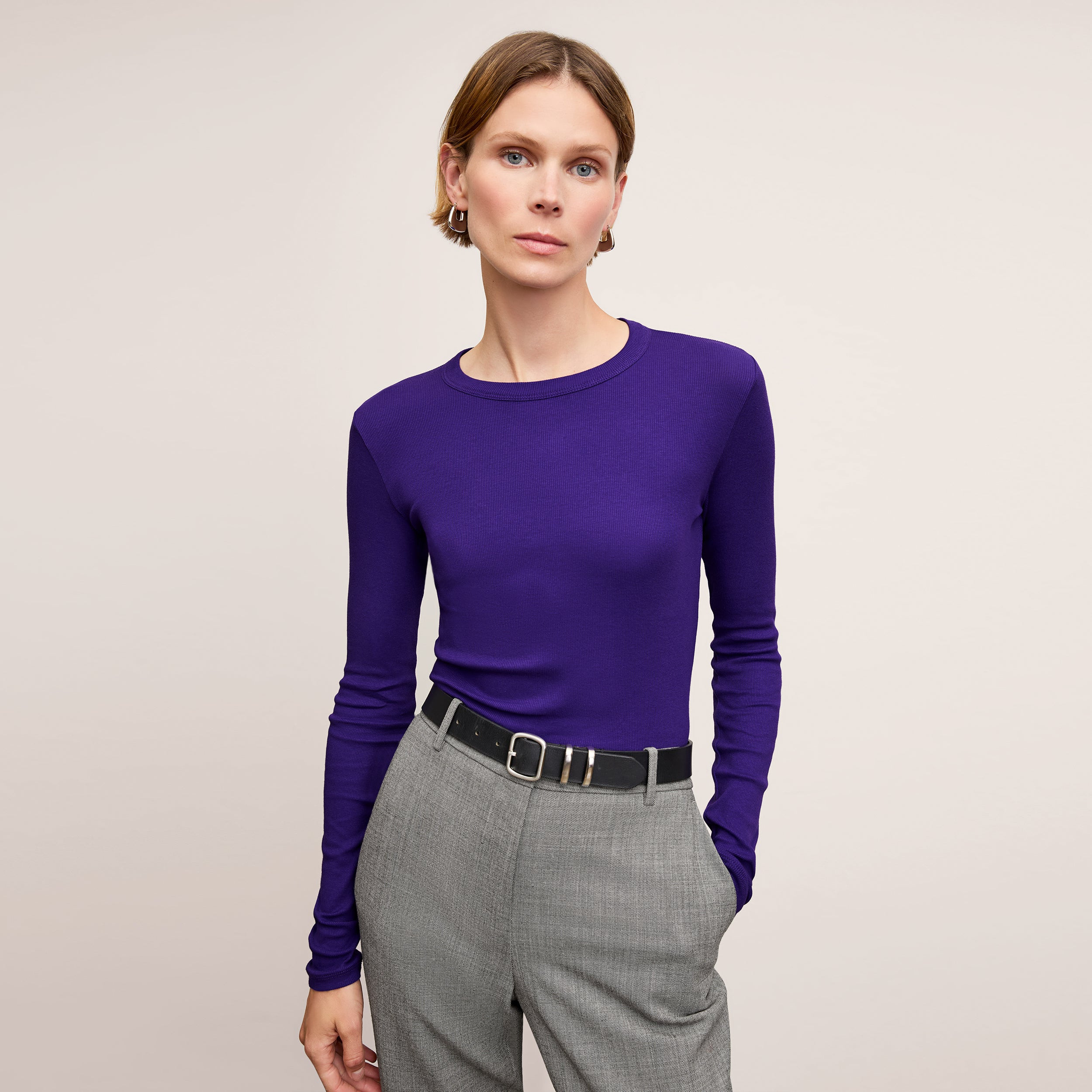 Malley Top - Organic Ribbed Pima Cotton :: Ube | MM LaFleur
