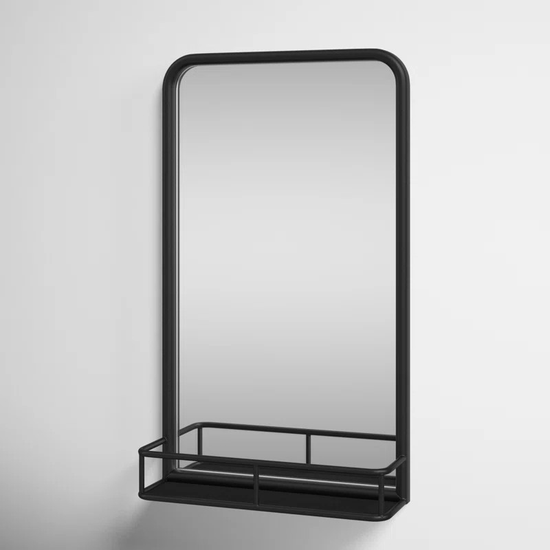 Koda Metal Wall Mirror with Shelves | Wayfair North America