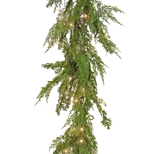 16'' in. Lighted Faux Cedar Garland | Wayfair North America