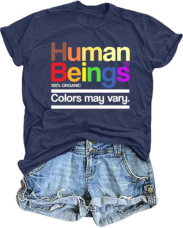 Juneteenth Shirts Women Human Beings T-Shirt Celebrate Black Freedom Shirts Color May Vary Black ... | Amazon (US)