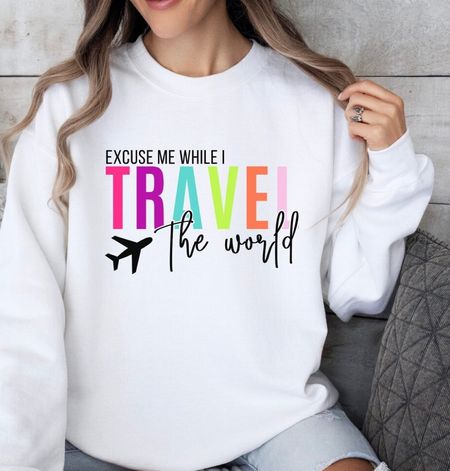 How cute is this travel sweatshirt so just ordered from Etsy?! Travel must haves. Etsy finds. Comfy clothes. 