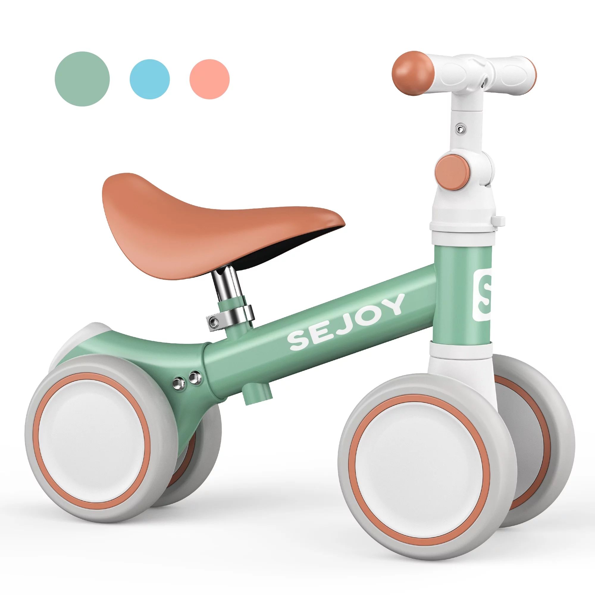 Sejoy Baby Balance Bike, Toddler Baby Bicycle with 4 Wheels for 10-36 Months, Adjustable Handleba... | Walmart (US)