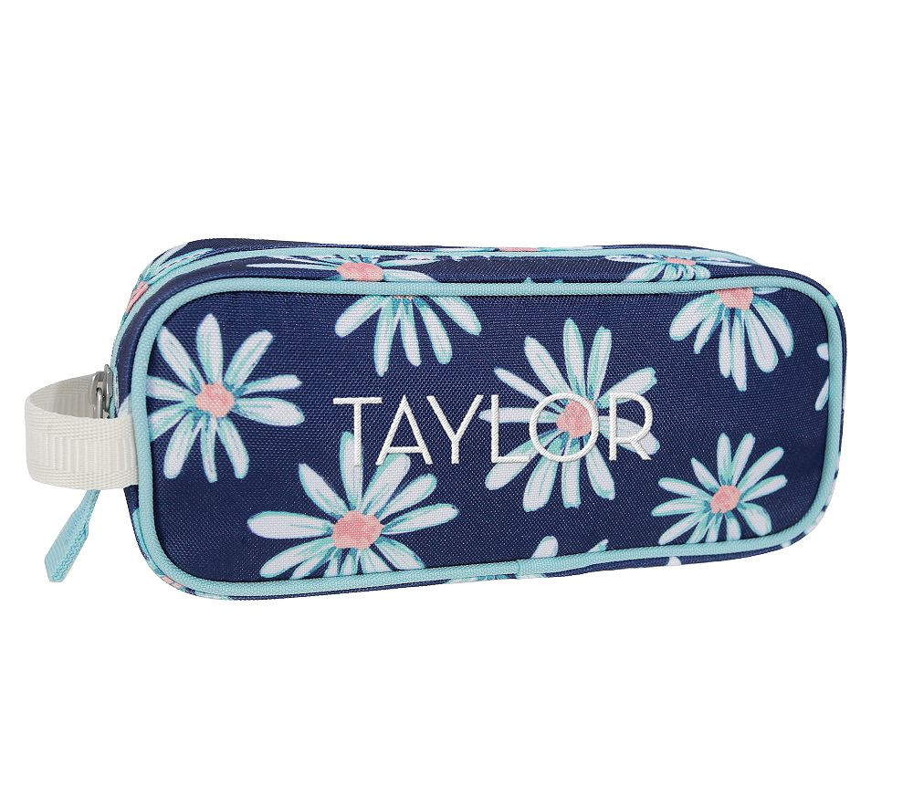 Navy Daisies Mackenzie Pencil Case | Pottery Barn Kids