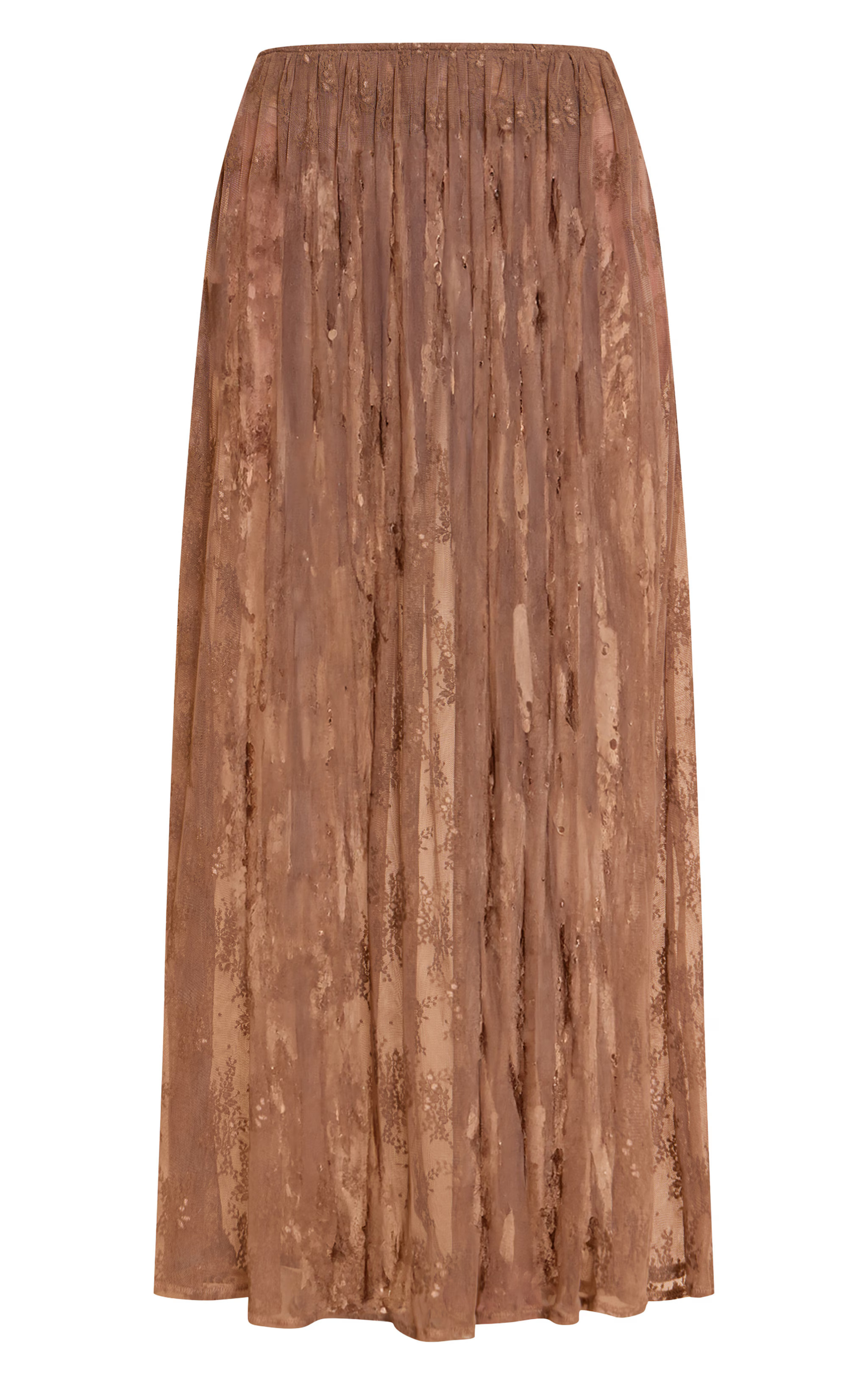 Mocha Sheer Lace Maxi Skirt | PrettyLittleThing US