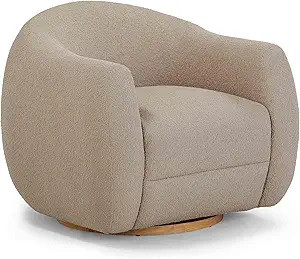 Tov Furniture Judy Light Brown Boucle Swivel Chair | Amazon (US)