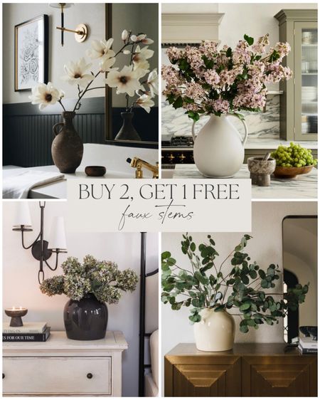 Buy 2 get 1 free faux stems with code B2G1!

I’m swooning over those dried dusty green hydrangeas 😍



#LTKhome #LTKsalealert #LTKSeasonal