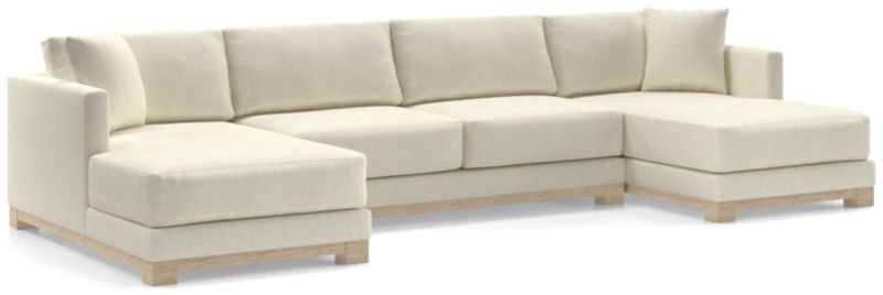Gather Wood Base 3-Piece U-Shaped Sectional | Crate & Barrel | Crate & Barrel