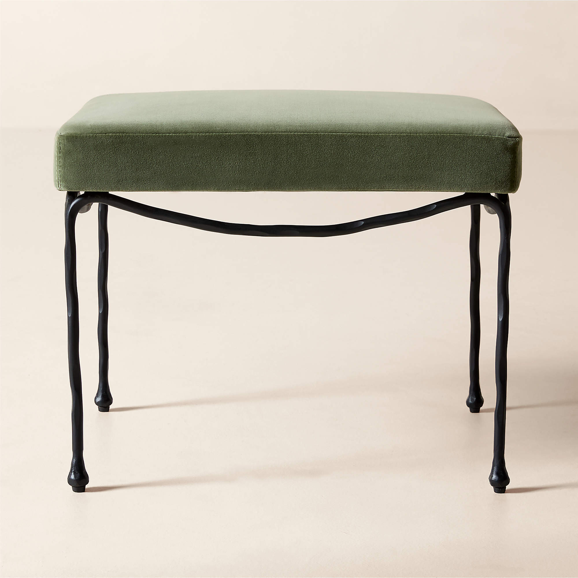 Journey 60" White and Light Brown Upholstered Bench + Reviews | CB2 | CB2