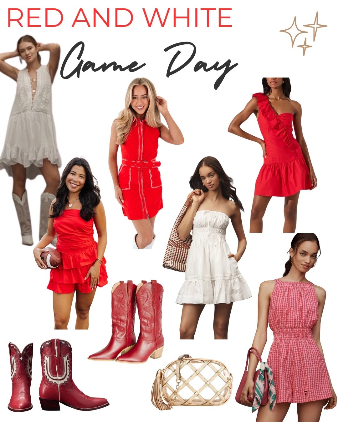 Red and White game day! ❤️🤍🏈