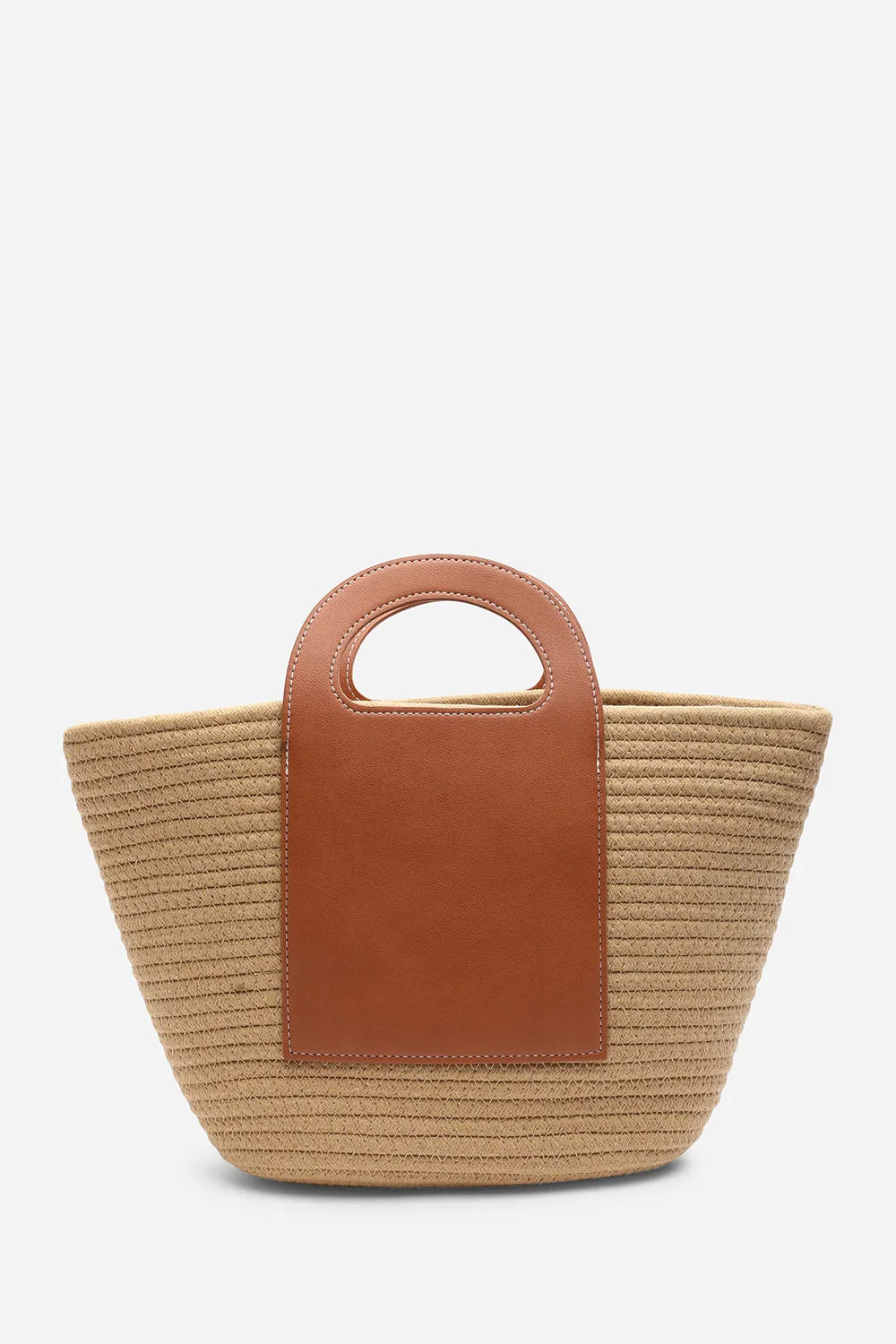 Natural Where's That From Terra Raffia Basket Bag | PrettyLittleThing | PrettyLittleThing UK