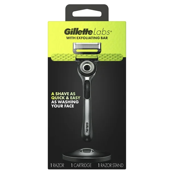 Gillette Labs with Exfoliating Bar Men's Razor - 1 Handle, 1 Blade Refill and Premium Stand | Walmart (US)