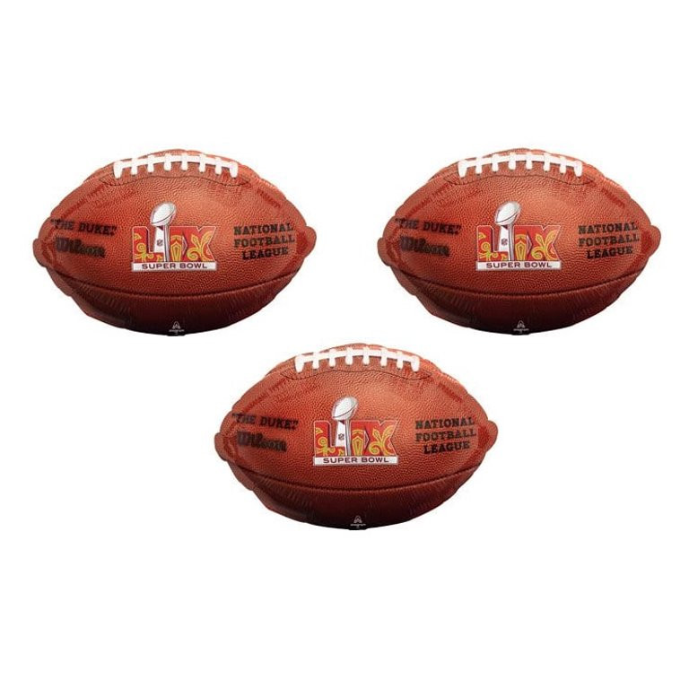 2025 Super Bowl 59 LIX NFL Logo 17" Football Foil Mylar Balloons Party Supplies Decorations Game | Walmart (US)